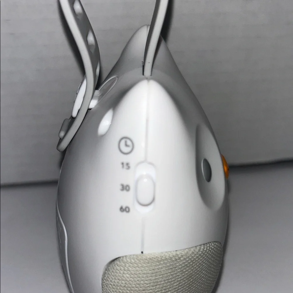 Skip Hop Owl Toy Speaker in White and Gray with Orange Accent